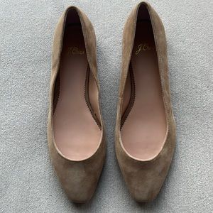 J Crew Suede Flat tan NEW size 9
